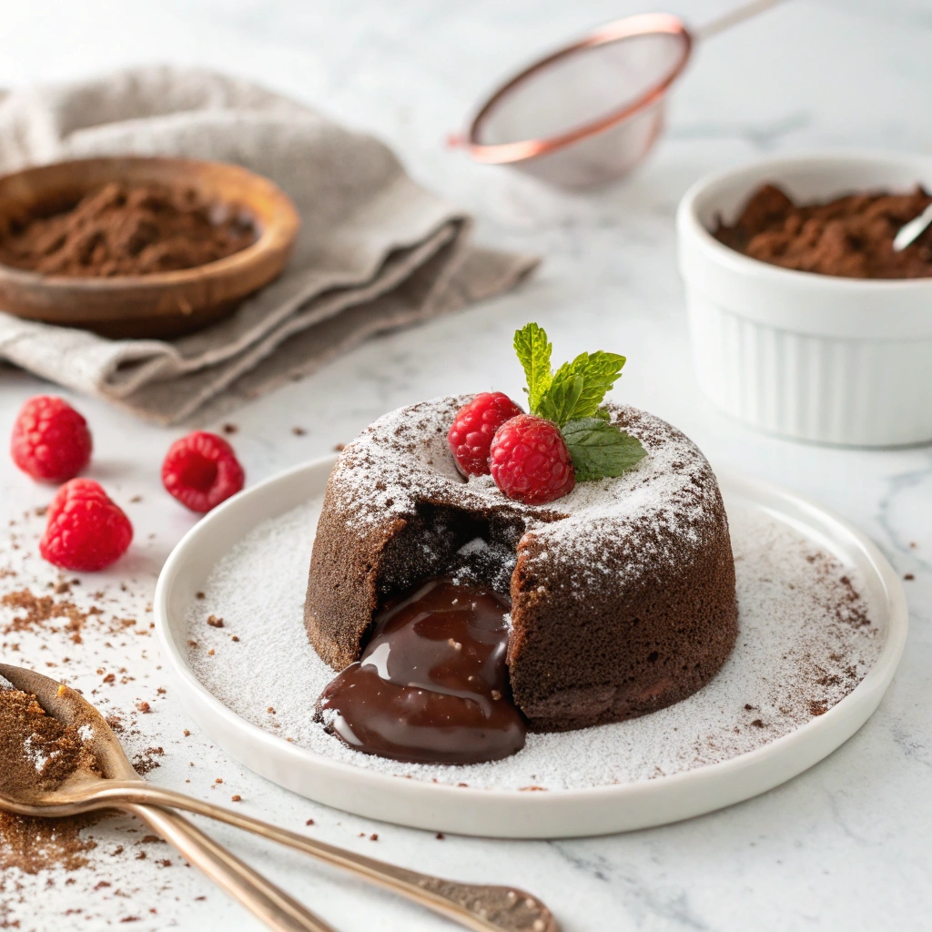 an extra close up shot of a decadent chocolate lav