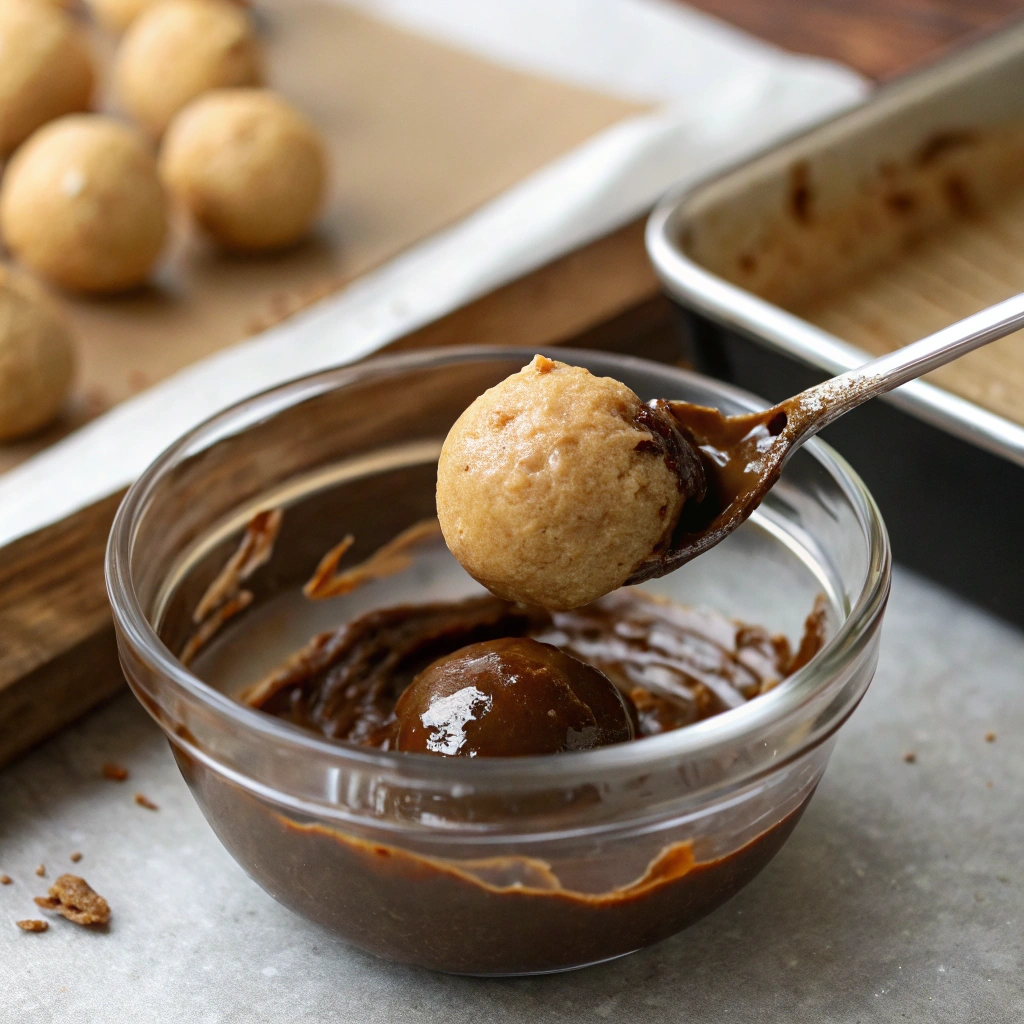extra close up view of a peanut butter b