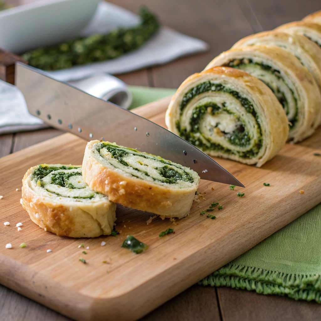 The Ultimate Spinach Feta Pinwheels Recipe (Easy & Impressive!) 15 extra close up view of spinach feta filled puff pa