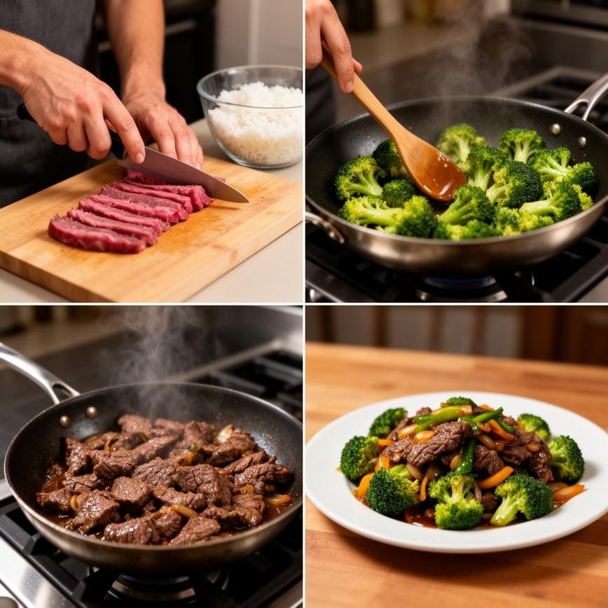 Beef and Broccoli Delight: Quick Weeknight Dinner 8 Steps