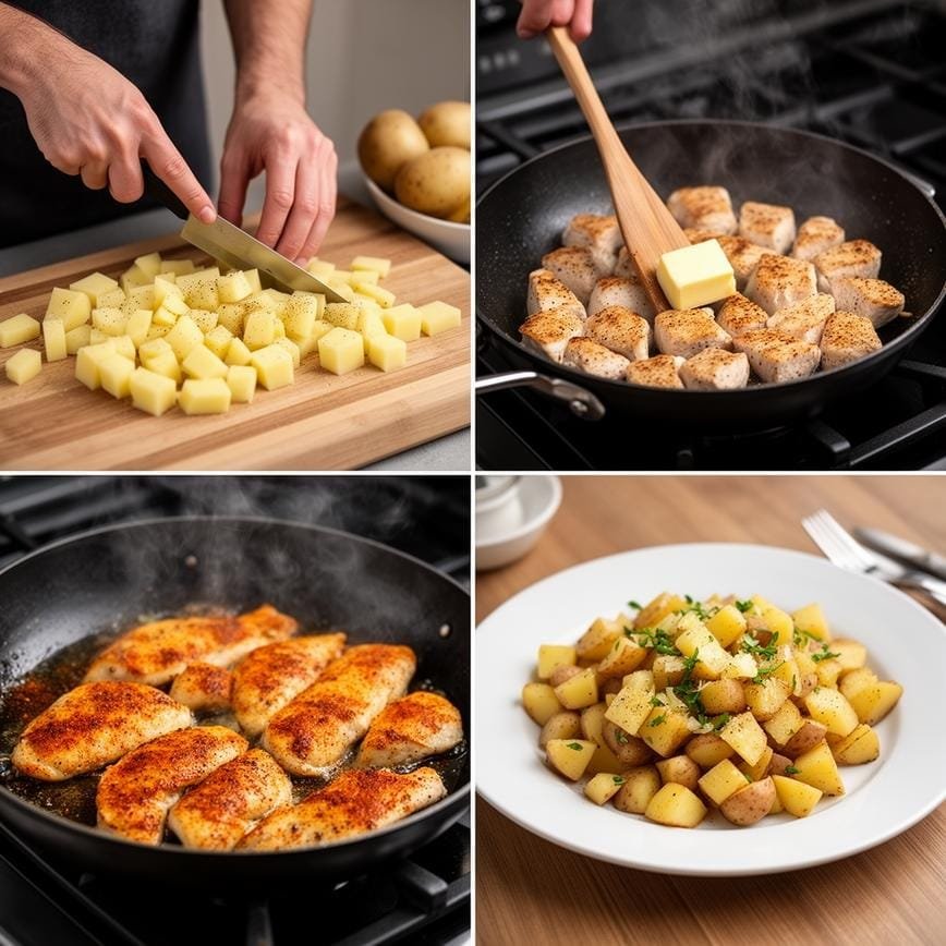 Garlic Parmesan Chicken and Potatoes: A Flavorful One-Pan Dinner 8 Steps