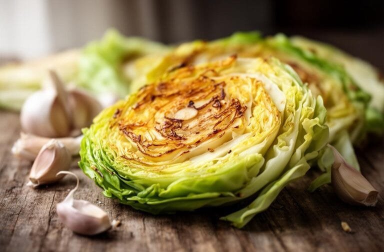 Oven Roasted Garlic Cabbage Steaks