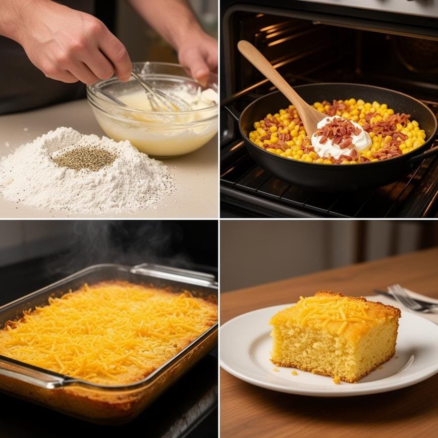 Loaded Cornbread Casserole: Best Cornbread Casserole 8 Step by step guide for Loaded Cornbread Casserole