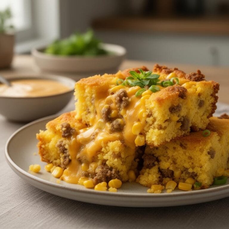 Easy loaded cornbread casserole recipe