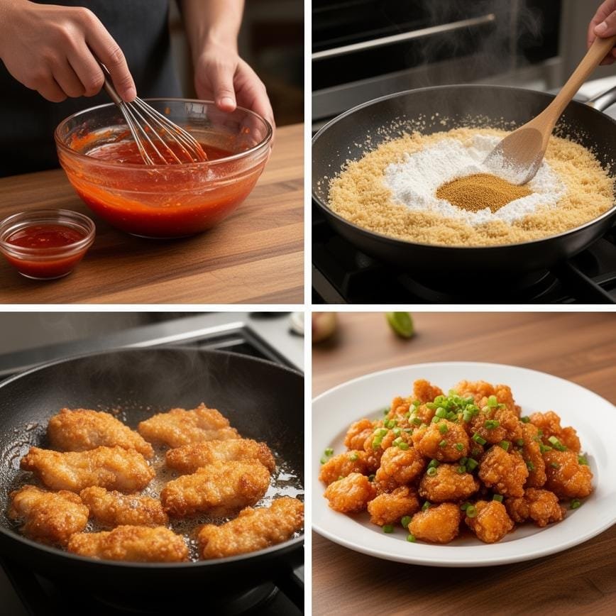 Bang Bang Chicken: Comfort Food Delight for Family 8 Steps