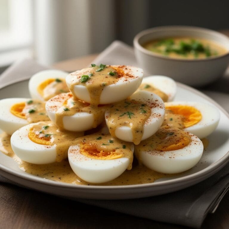Easy Cajun Boiled Eggs with Spicy Garlic Butter Sauce recipe