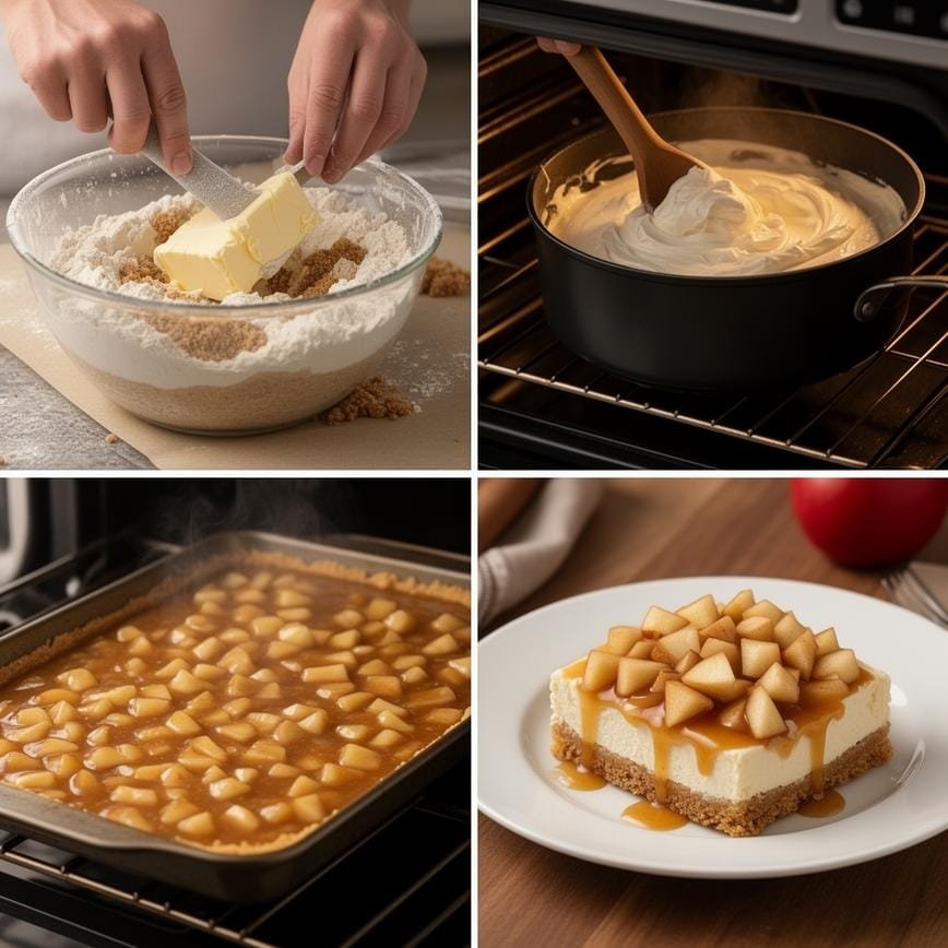 Caramel Apple Cheesecake Bars: The Ultimate Fall Dessert 8 Steps