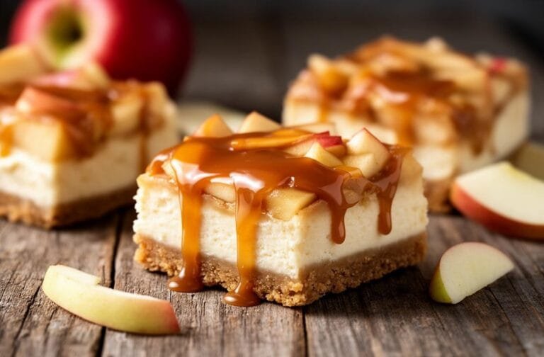 Caramel Apple Cheesecake Bars