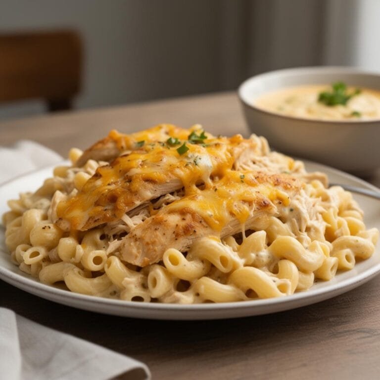 Easy Cheesy Chicken Pasta Skillet recipe
