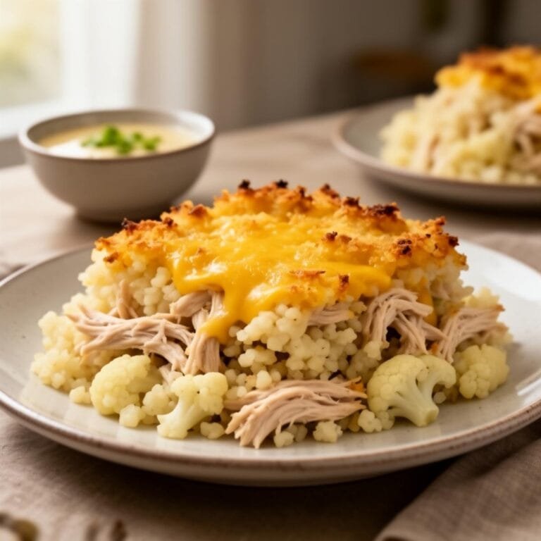 Easy Chicken Cauliflower Rice Casserole recipe