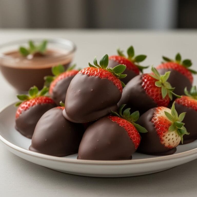 Easy Chocolate Covered Cheesecake Strawberries recipe