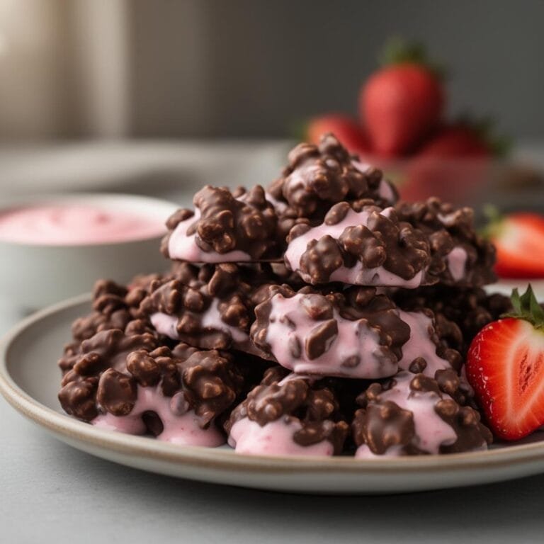 Easy Chocolate Strawberry Yogurt Clusters recipe