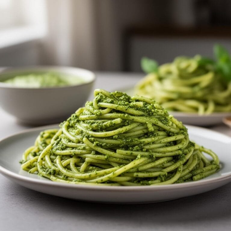 Easy Creamy Pesto Sauce Pasta recipe