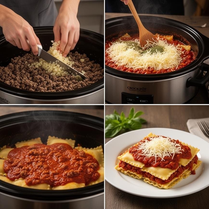 Crockpot Ravioli Lasagna: The Easiest Comfort Food Ever! 8 Steps