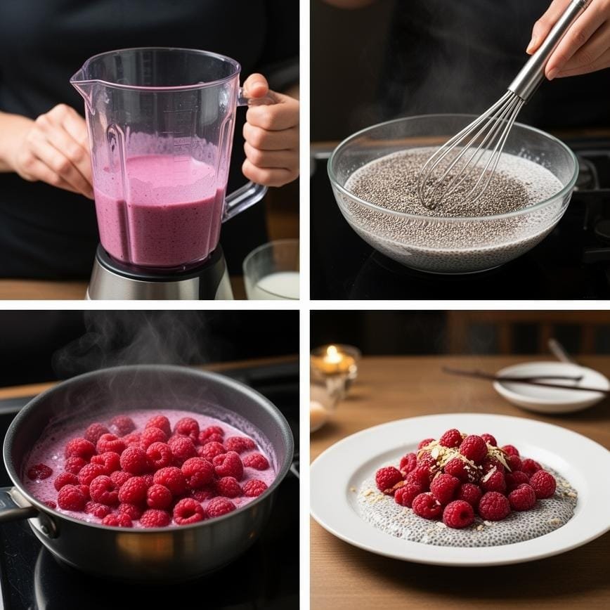 Easy Raspberry Chia Pudding: Best Breakfast & Dessert 8 Steps