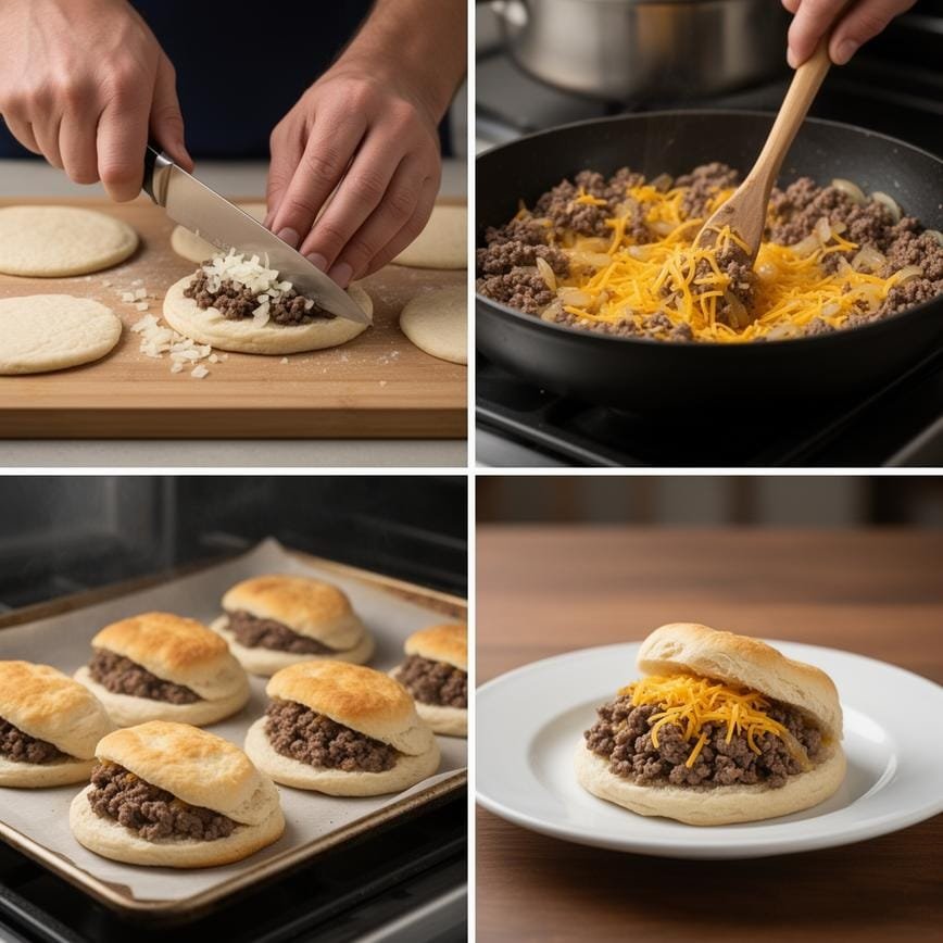 Garlic Parmesan Cheeseburger Bombs: Best Game Day Food 8 Steps