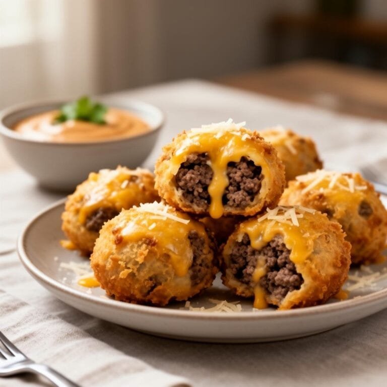 Easy Garlic Parmesan Cheeseburger Bombs recipe