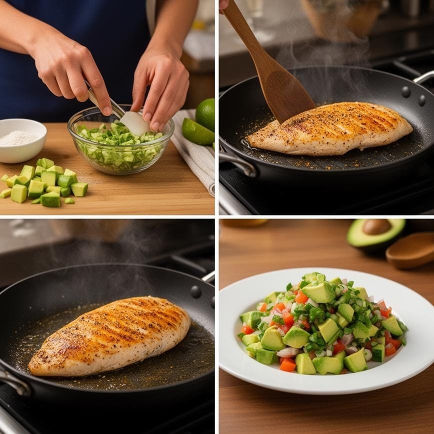 Lime Chicken with Avocado: Best Mexican Memorial Day Dinner Party 8 Steps