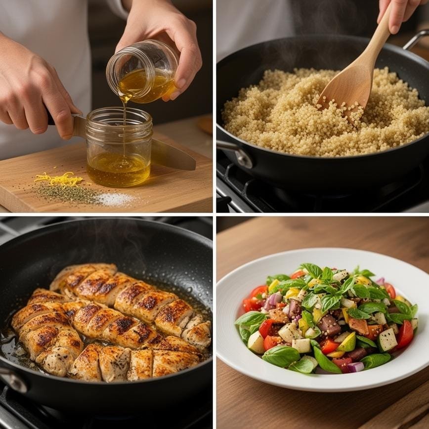 Mediterranean Chicken Bowl: A Fresh & Flavorful Meal 8 Steps