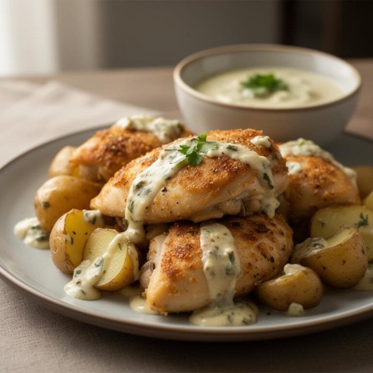 Easy One Pan Chicken And Potatoes recipe