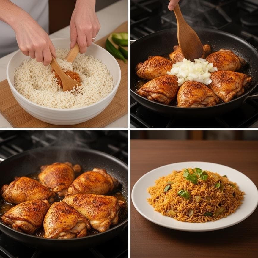 how to make One Pot Shawarma Chicken and Rice