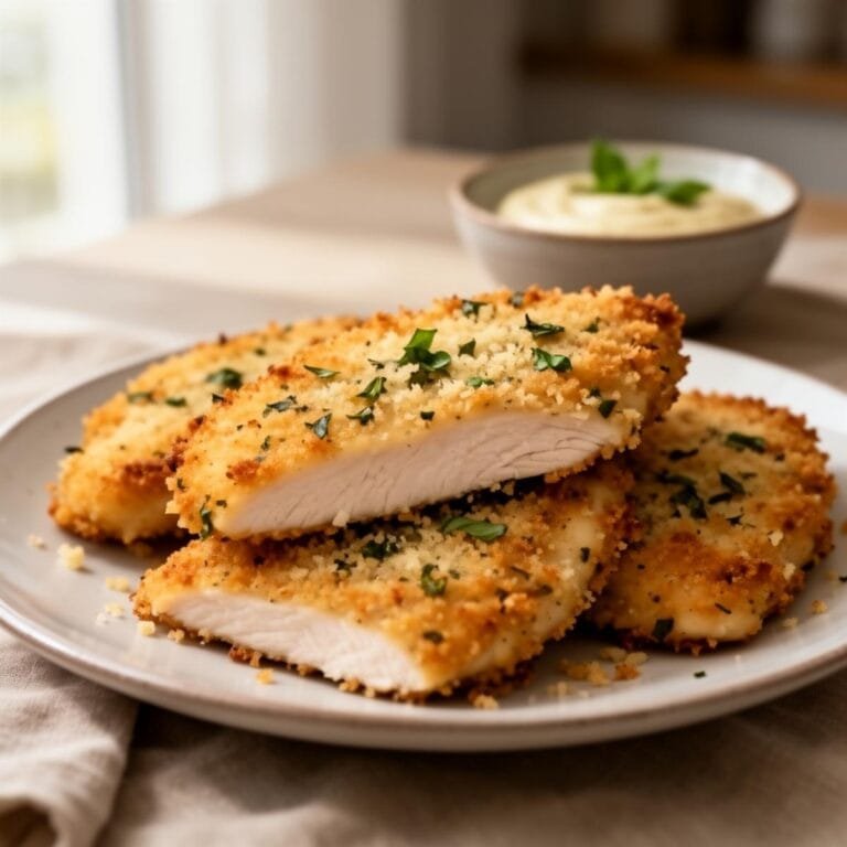 Easy Parmesan-Basil Chicken Cutlets recipe