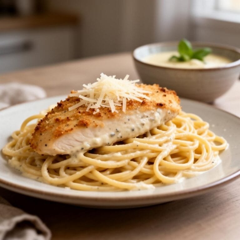 Easy Parmesan Chicken Pasta recipe