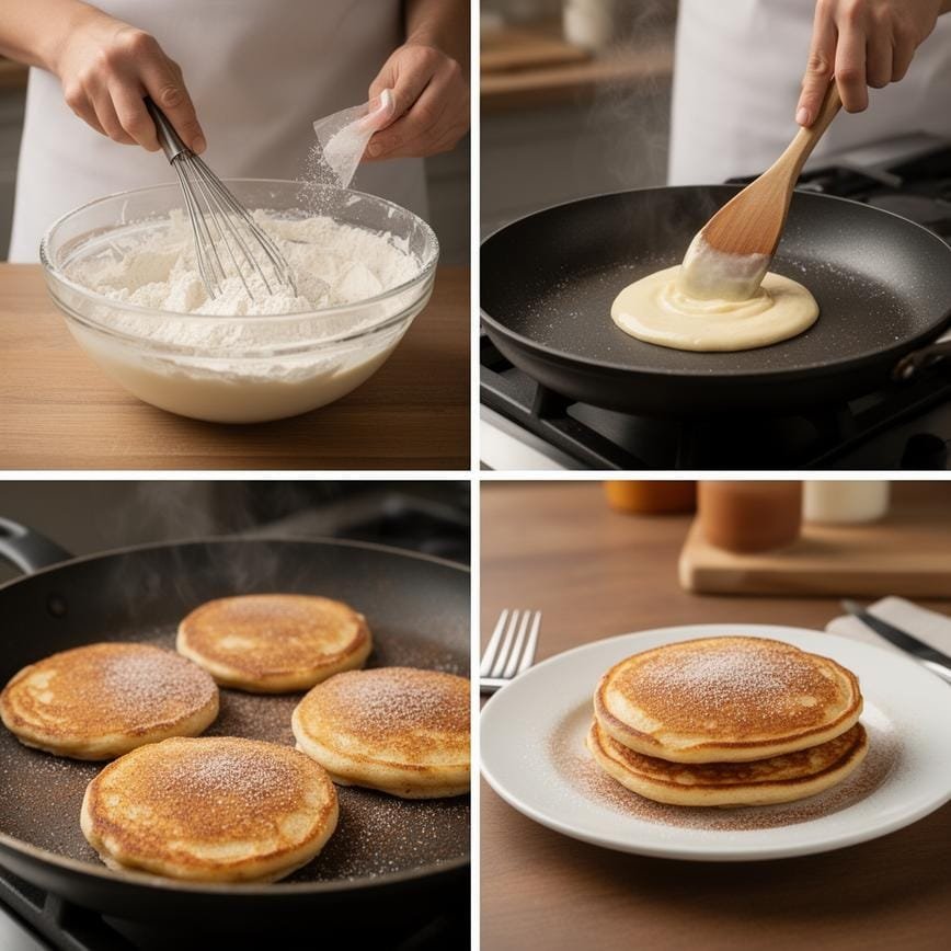 Spanish Churro Pancakes: Easy Breakfast Baking 8 Steps