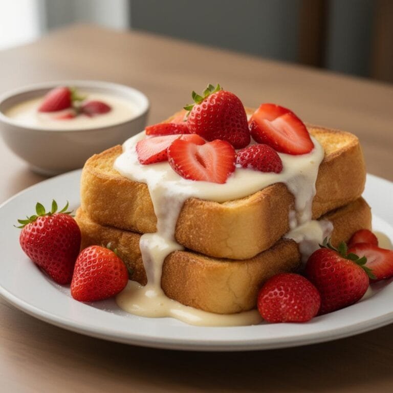 Easy Strawberries and Cream French Toast recipe