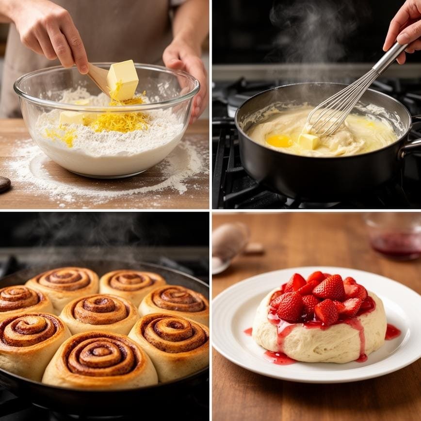 Strawberry Cinnamon Rolls: Fluffy Rolls with Fresh Strawberry Jam 8 Steps