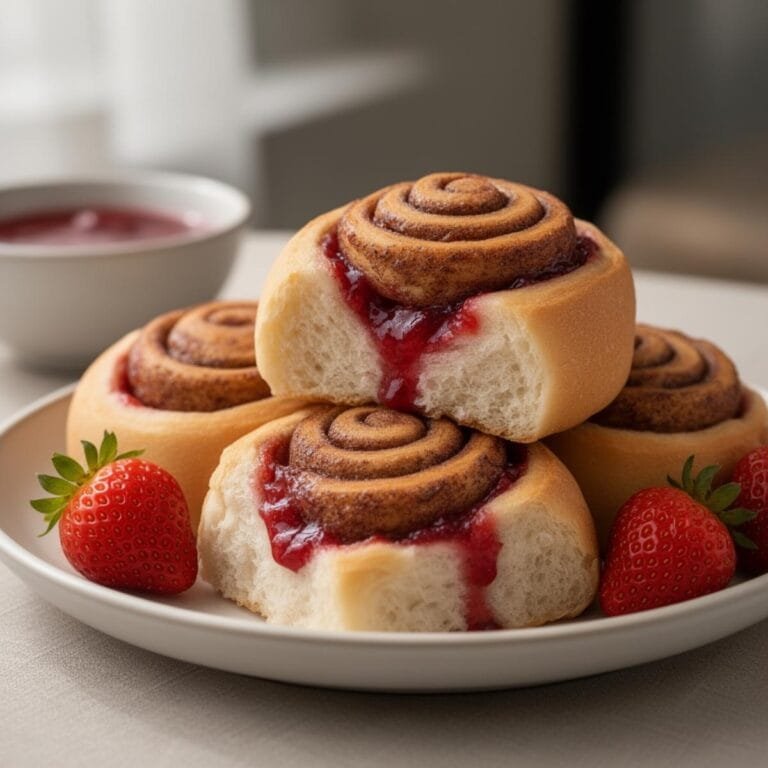 Easy Strawberry Cinnamon Rolls recipe