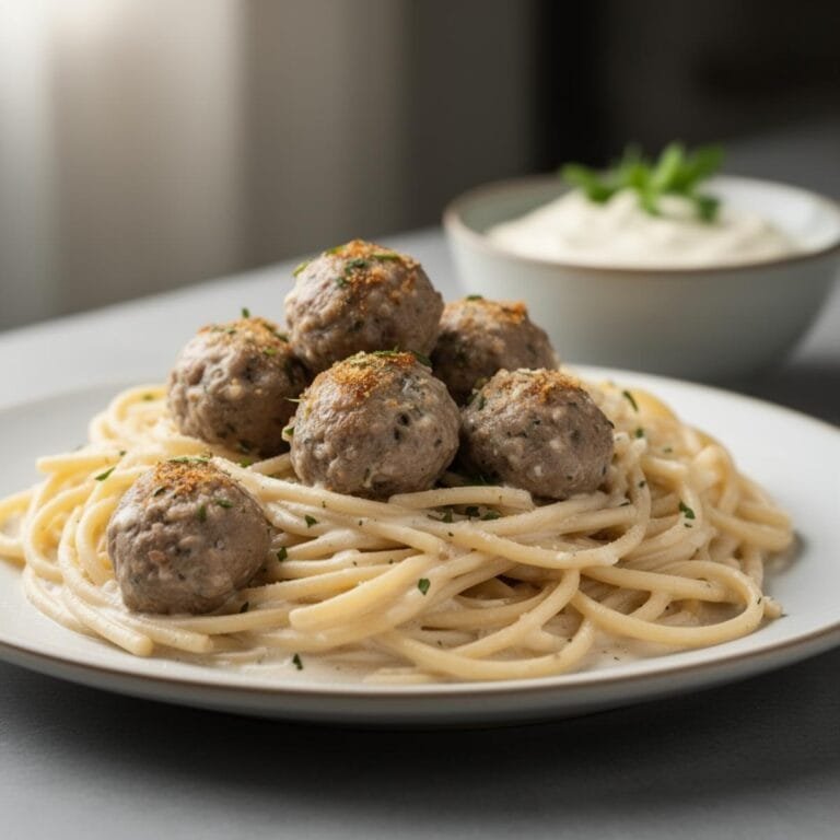 Easy Swedish Meatball Pasta recipe