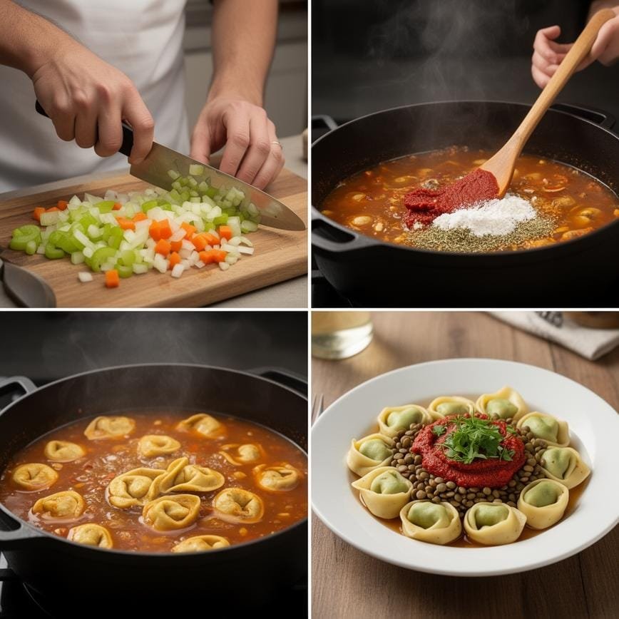 Vegan Tortellini Soup: Best Vegan Comfort Food 8 Steps