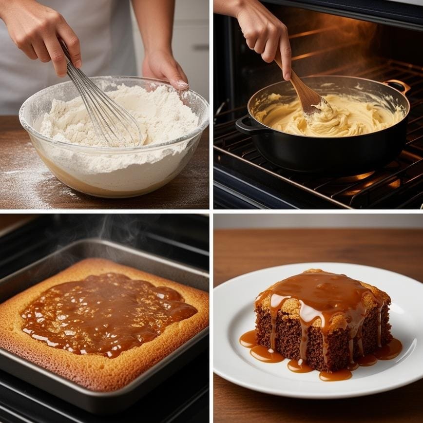 Gooey Coffee Caramel Cake: The Ultimate Decadent Dessert 8 Steps