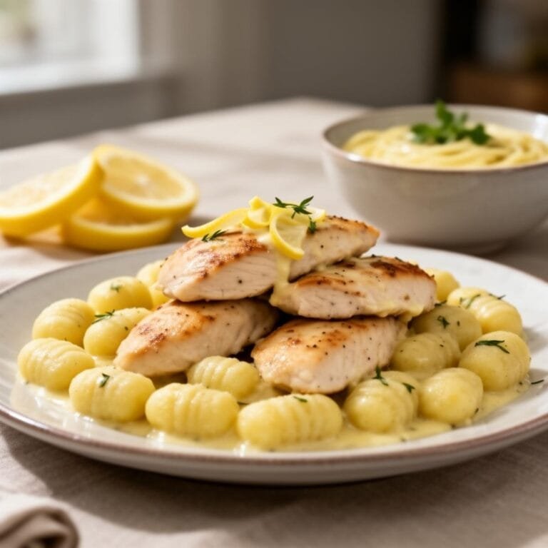 Easy lemon chicken gnocchi recipe