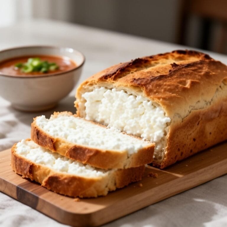 Easy 2-Ingredient Cottage Cheese Bread recipe