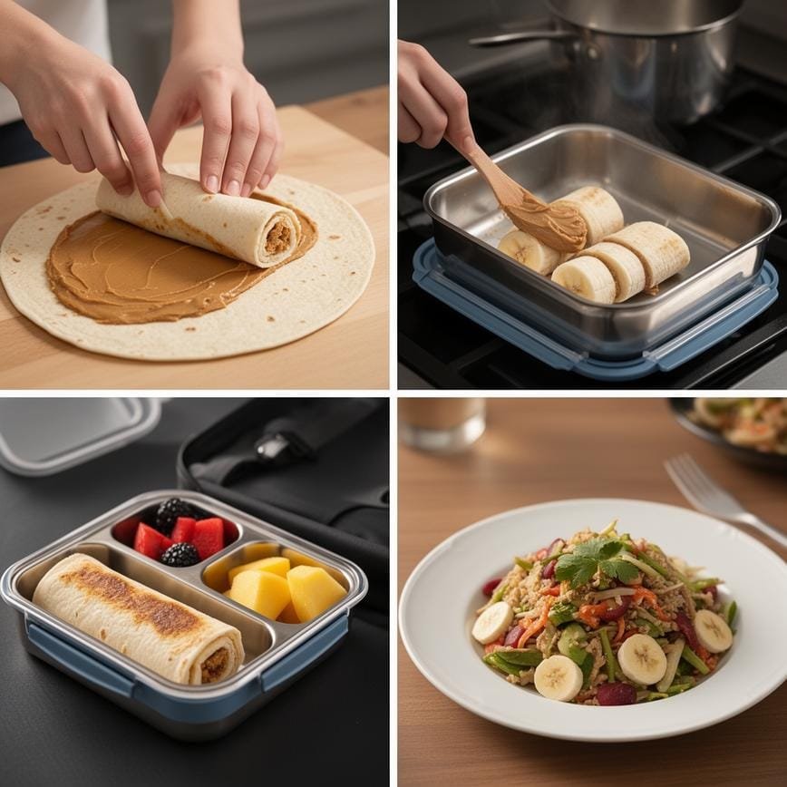 Banana Sushi Rolls: Best Fun School Lunch 8 Steps