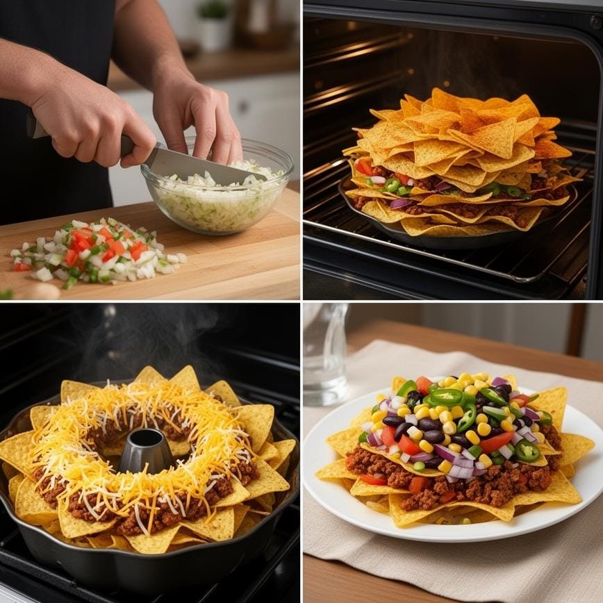 Bundt Pan Nachos: The Ultimate Party Appetizer! 8 Steps