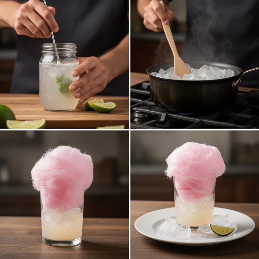 COTTON CANDY MARGARITAS: Sweet Recipe 8 Steps
