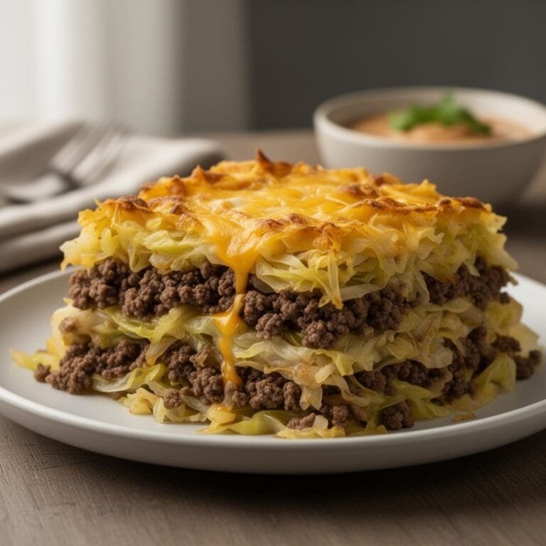 Easy Cabbage Burger Bake recipe