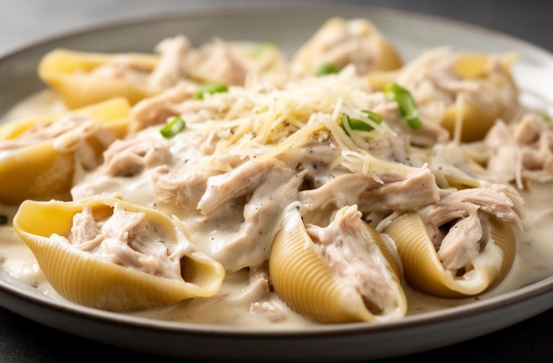 Chicken Alfredo Stuffed Shells