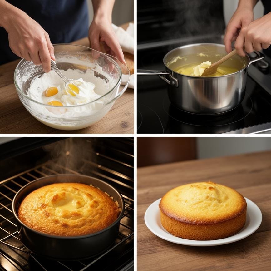 Coconut Custard Cake recipe: Delicious Spring Desserts 8 Steps