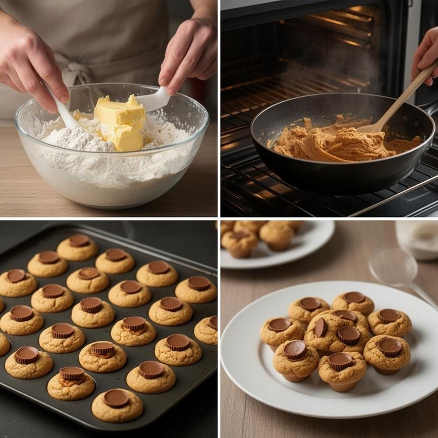 Reese’s Cookie Cups: Best Peanut Butter Mini Muffins 8 Steps