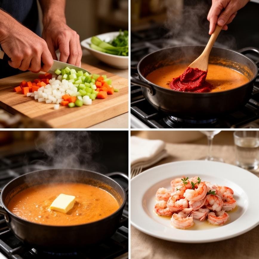 Decadent Langostino Lobster Bisque: Perfect for Special Dinner 8 Steps