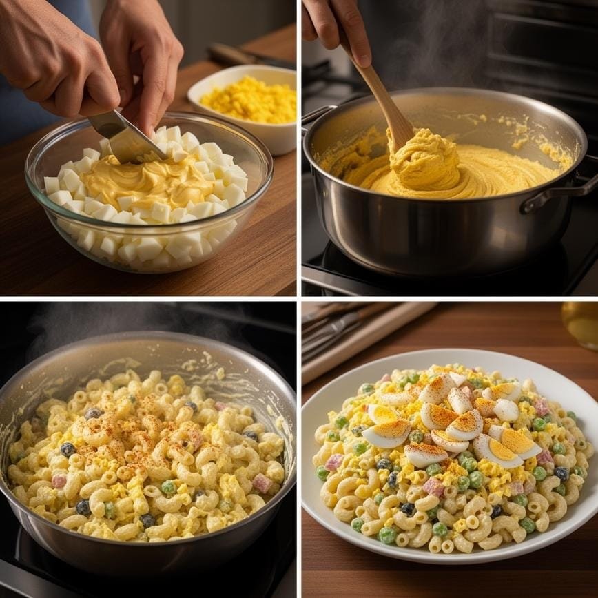 Deviled Egg Macaroni Salad: Best Traditional Pasta Salad 8 Steps