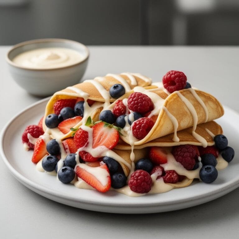 Easy Fruit Pancake Tacos recipe