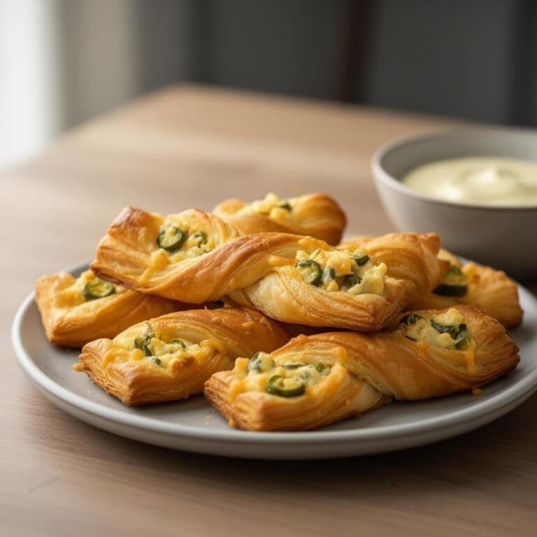 Easy Jalapeño Popper Puff Pastry Twists recipe