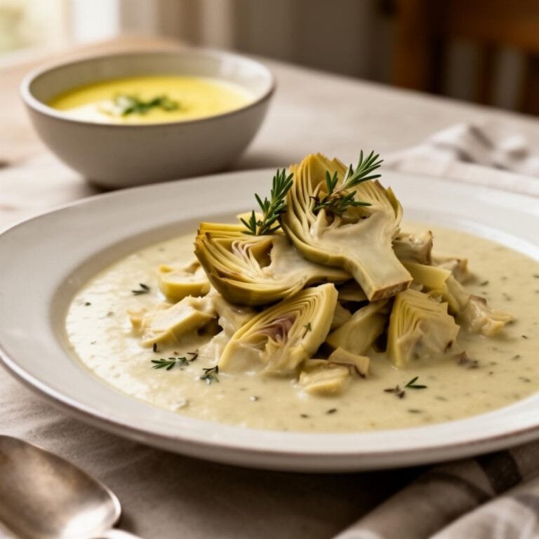 Easy Lemony Tuscan Artichoke Soup recipe