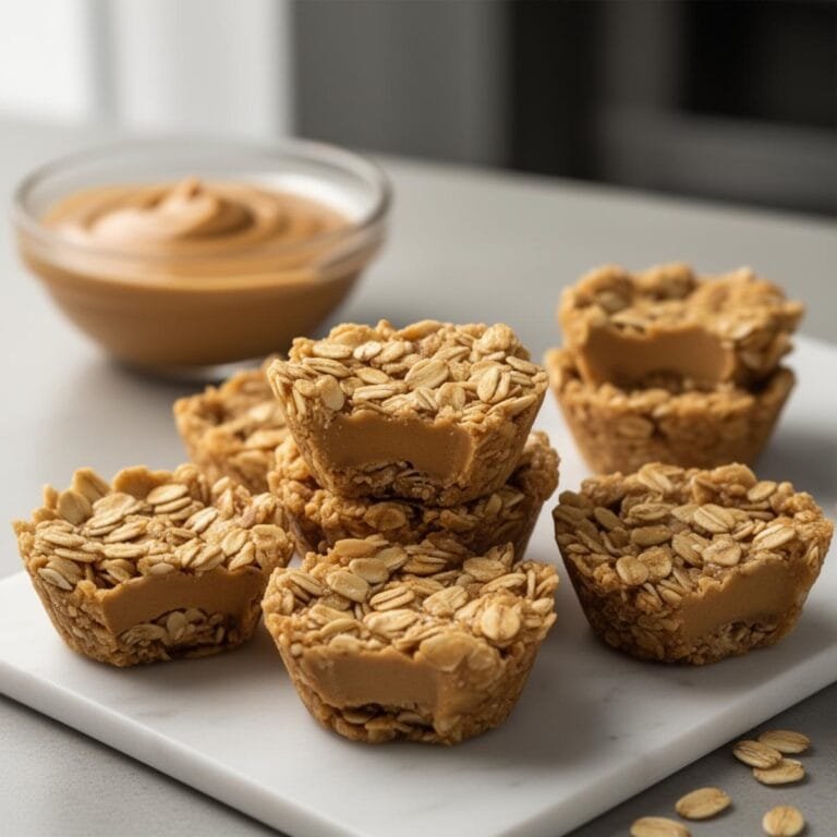 Easy No Bake Peanut Butter Oat Cups recipe