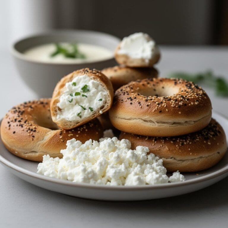 Easy Protein Bagels with Cottage Cheese recipe